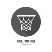 Basketball hoop icon in flat. Logo for business. Stock vector. vector