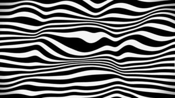 A unique abstract geometric texture featuring black and white lines. The wavy, curving distortion effect creates a dynamic, warped appearance. Perfect for banners, ads, posters, and backgrounds. vector