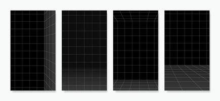 Vector grids with accurate lines on a dark background. Perfect for vertical background, ads, banners, and posters.