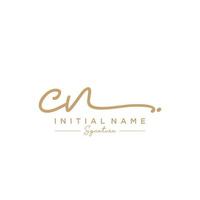 Letter CN Signature Logo Template Vector