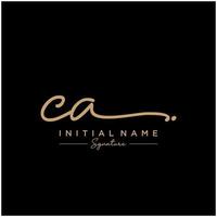 Letter CA Signature Logo Template Vector