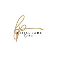 Letter FP Signature Logo Template Vector