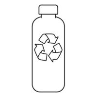 Bottle recycling with Recycled logo icon. Vector illustration Flat design element for website or app, graphic, logo, social media, mobile app, ui.