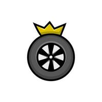 wheel king of the car. vector illustration.