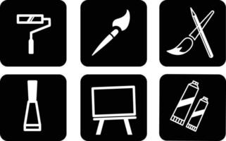 Drawing And Painting Icons Black Series Stock Illustration Icon, Paintbrush, Art-vector vector