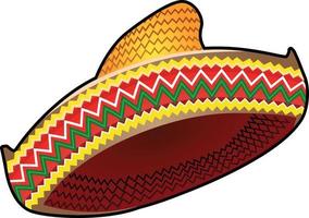 Colorful Mexican Hat vector illustration clip art