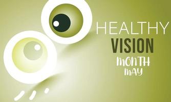 Healthy Vision month is observed each year in May. Template for background, banner, card, poster. Vector illustration.