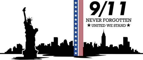 911 patriot day background patriot day September vector image. Never forget 911 patriot day American flag vector illustration