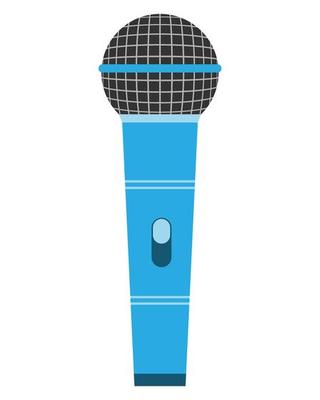 Classic microphone icon. Vector illustration.