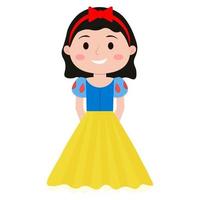 Cute fairytale princess snow white vector