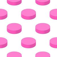 Pink cones pattern in isometric style for print and design.Vector illustration. vector