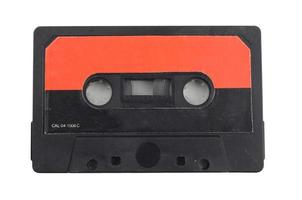 old cassette agaisnt white photo