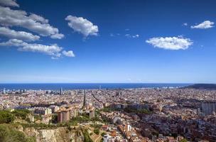 barcelona city skyline photo