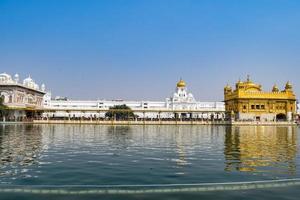 Beautiful view of Golden Temple - Harmandir Sahib in Amritsar, Punjab, India, Famous indian sikh landmark, Golden Temple, the main sanctuary of Sikhs in Amritsar, India photo