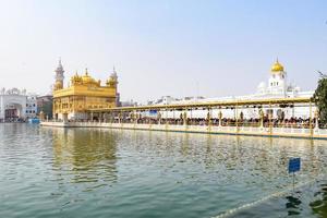 Beautiful view of Golden Temple - Harmandir Sahib in Amritsar, Punjab, India, Famous indian sikh landmark, Golden Temple, the main sanctuary of Sikhs in Amritsar, India photo