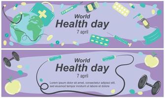 Set of two medical banners vector