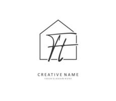 T TT Initial letter handwriting and  signature logo. A concept handwriting initial logo with template element. vector