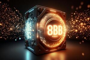 Futuristic Big data visualization concept, Visual information complexity. photo