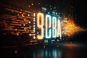 Futuristic Big data visualization concept, Visual information complexity. photo