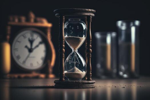 Realistic Clock for Time management and Self organization concept. photo