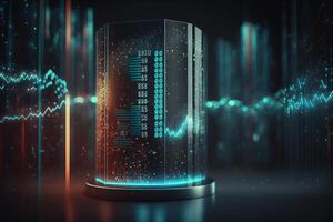 Futuristic Big data visualization concept, Visual information complexity. photo