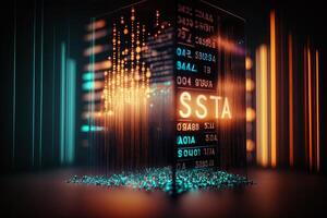 Futuristic Big data visualization concept, Visual information complexity. photo
