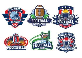american football badge design vector