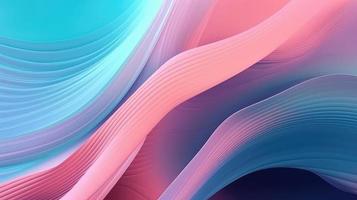 Abstract pink blue wavy with blurred light curved lines background. illustration background. soft pastel color. wave background. photo