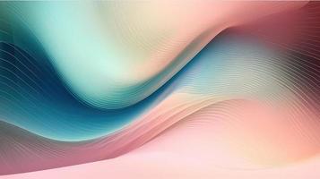 Abstract pink blue wavy with blurred light curved lines background. illustration background. soft pastel color. wave background. photo