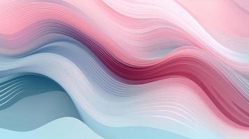 Abstract pink blue wavy with blurred light curved lines background. illustration background. soft pastel color. wave background. photo