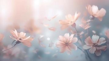 Soft dreamy sweet flower for love romance background. photo