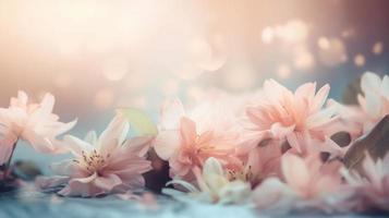 Soft dreamy sweet flower for love romance background. photo