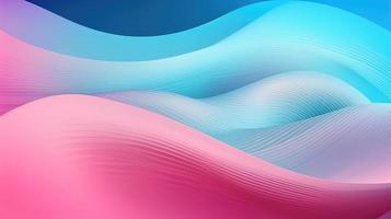 Abstract pink blue wavy with blurred light curved lines background. illustration background. soft pastel color. wave background. photo
