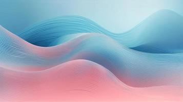 Abstract pink blue wavy with blurred light curved lines background. illustration background. soft pastel color. wave background. photo