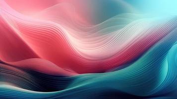 Abstract pink blue wavy with blurred light curved lines background. illustration background. soft pastel color. wave background. photo