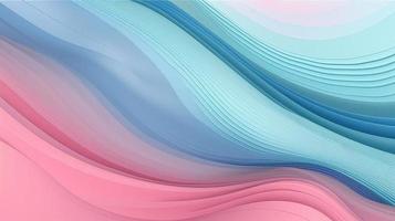 Abstract pink blue wavy with blurred light curved lines background. illustration background. soft pastel color. wave background. photo