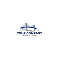 vector blue bridge logo design