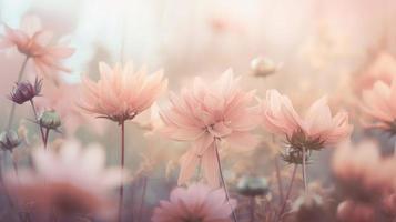 Soft dreamy sweet flower for love romance background. photo