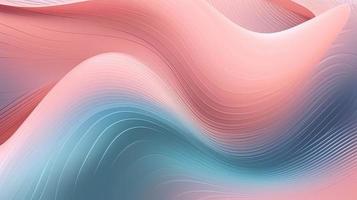 Abstract pink blue wavy with blurred light curved lines background. illustration background. soft pastel color. wave background. photo