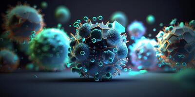 Viruses cells Background, Viral disease epidemic. photo