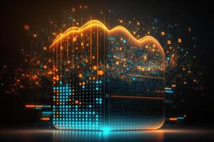 Futuristic Big data visualization concept, Visual information complexity. photo