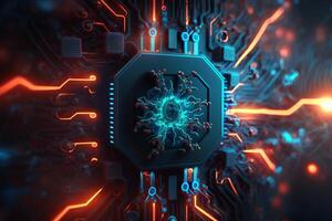 Computer Virus Background. Malware, Ransomware, Spam, Phishing, Hacked or Attact Computer Concept. photo