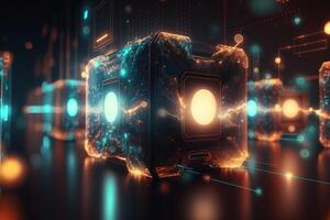 Futuristic Big data visualization concept, Visual information complexity. photo