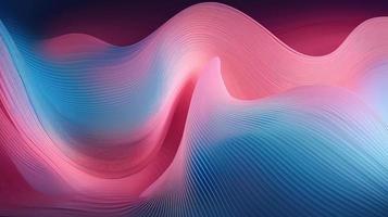 Abstract pink blue wavy with blurred light curved lines background. illustration background. soft pastel color. wave background. photo