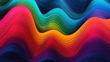 Colorful 3d wavy background. photo