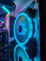 A close up of the rgb cooling fan photo