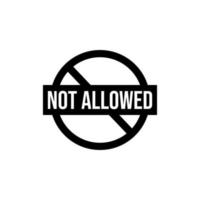 Not allowed protected restricted icon label badge design vector