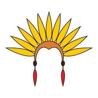 americano nativo jefe cabeza indio logo vector