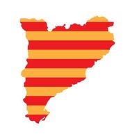Cataluña mapa icono vector