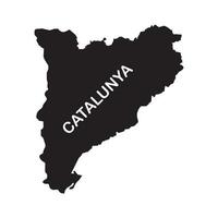 Cataluña mapa icono vector